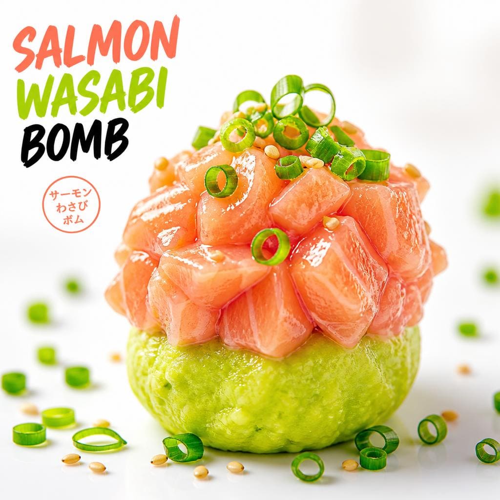 Salmon Wasabi Bomb Sushi Hiro menu appetizer salmon wasabi